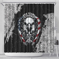USA 250 Years Strong Shower Curtain 4th Of July 2026 Semiquincentennial - Wonder Print Shop