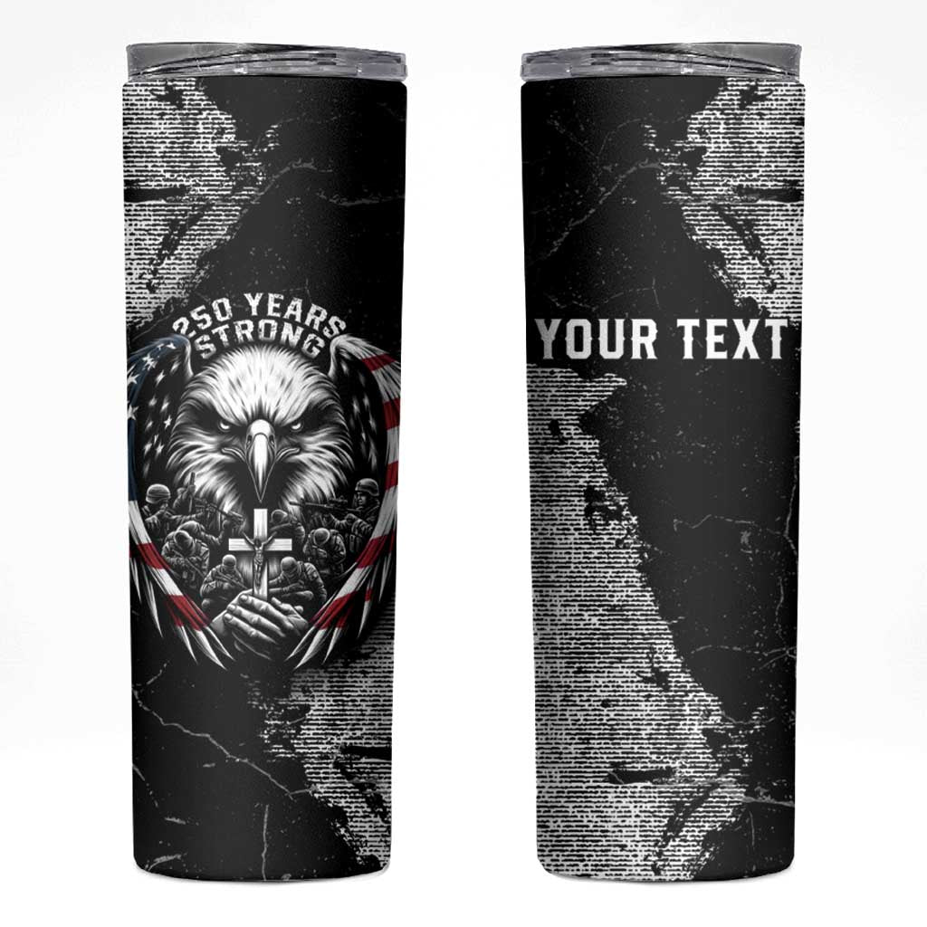 Personalized USA 250 Years Strong Skinny Tumbler 4th Of July 2026 Semiquincentennial - Wonder Print Shop