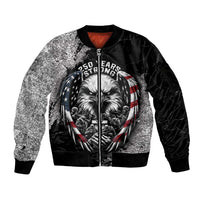 Personalized USA 250 Years Strong Sleeve Zip Bomber Jacket 4th Of July 2026 Semiquincentennial - Wonder Print Shop