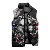 Personalized USA 250 Years Strong Sleeveless Puffer Jacket 4th Of July 2026 Semiquincentennial - Wonder Print Shop
