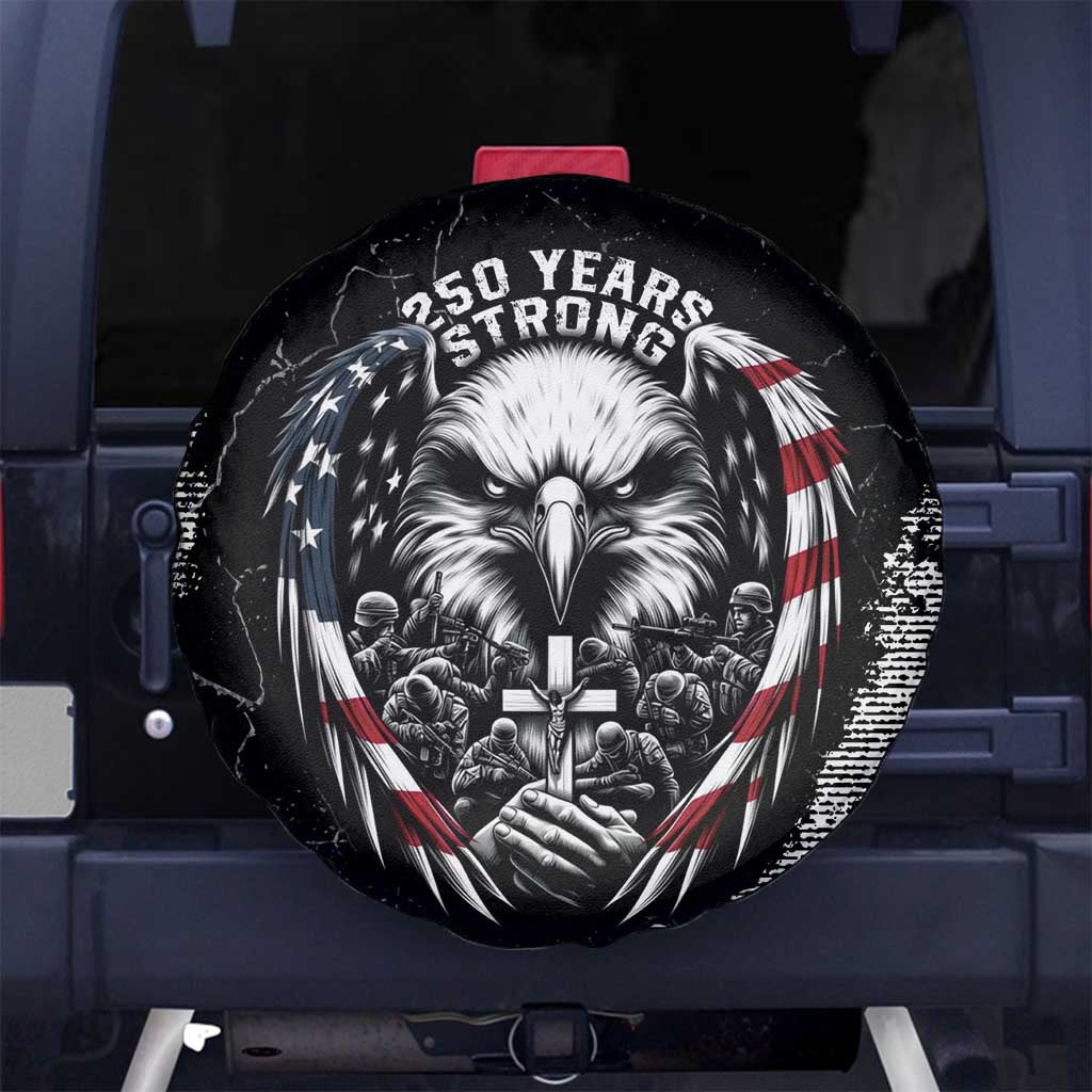 USA 250 Years Strong Spare Tire Cover 4th Of July 2026 Semiquincentennial - Wonder Print Shop