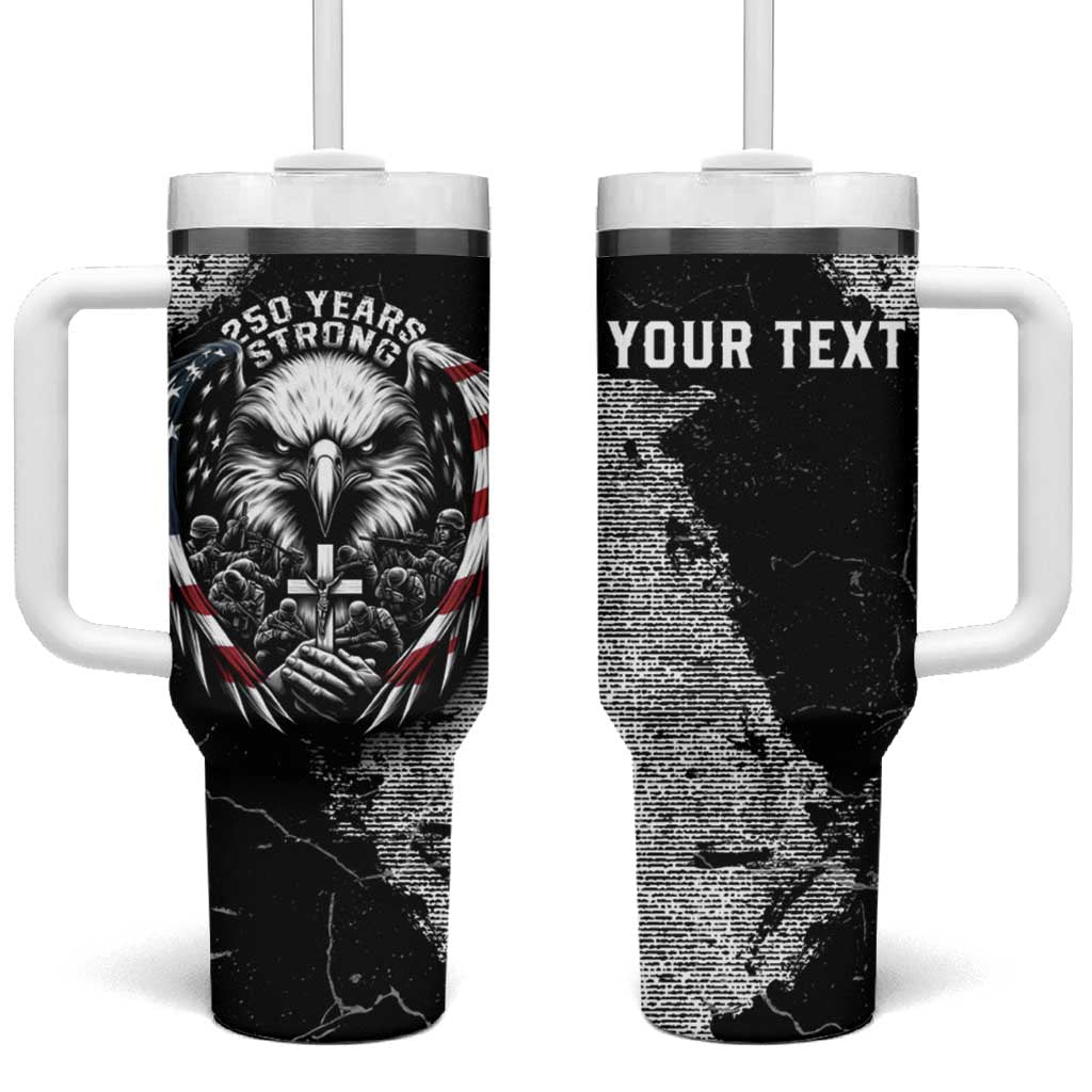 Personalized USA 250 Years Strong Tumbler With Handle 4th Of July 2026 Semiquincentennial - Wonder Print Shop