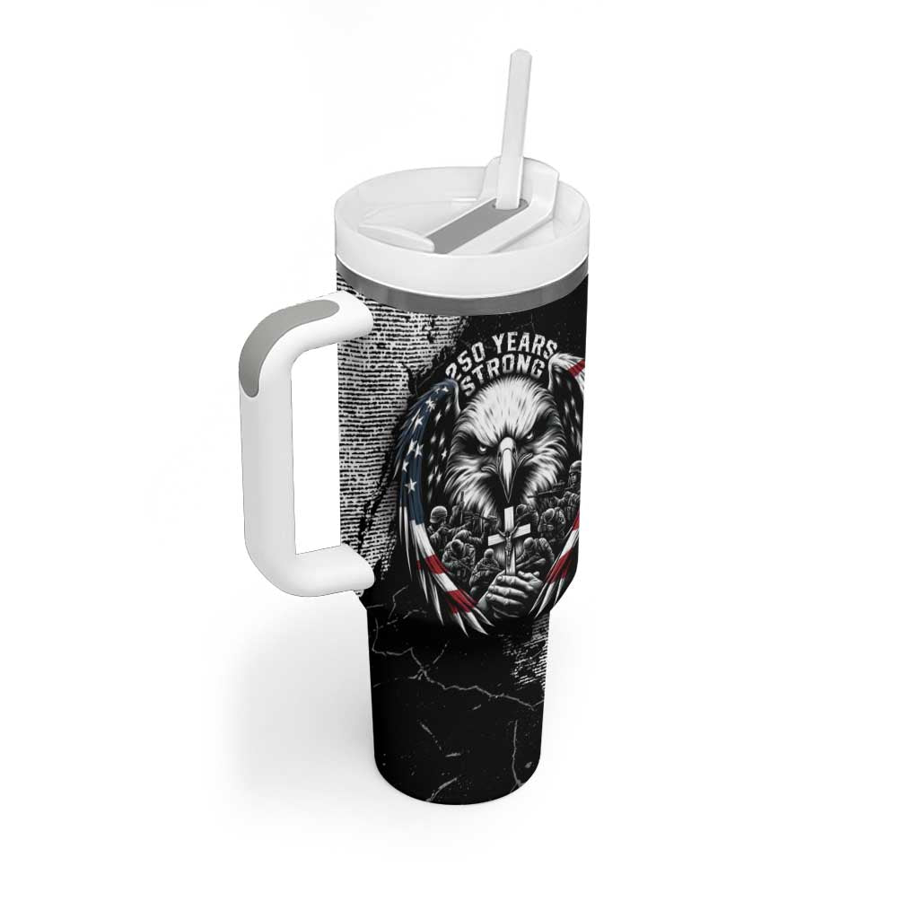 Personalized USA 250 Years Strong Tumbler With Handle 4th Of July 2026 Semiquincentennial - Wonder Print Shop