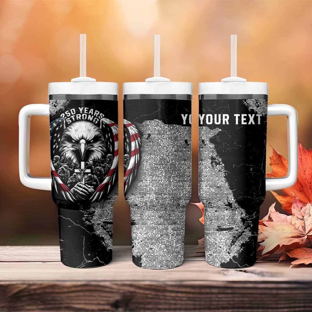 Personalized USA 250 Years Strong Tumbler With Handle 4th Of July 2026 Semiquincentennial - Wonder Print Shop
