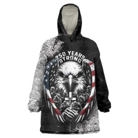 Personalized USA 250 Years Strong Wearable Blanket Hoodie 4th Of July 2026 Semiquincentennial - Wonder Print Shop
