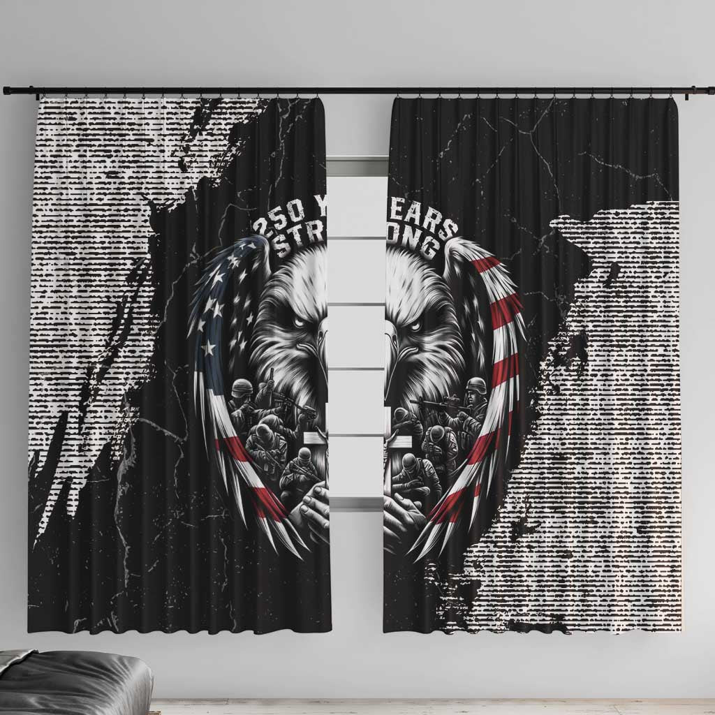 USA 250 Years Strong Window Curtain 4th Of July 2026 Semiquincentennial - Wonder Print Shop