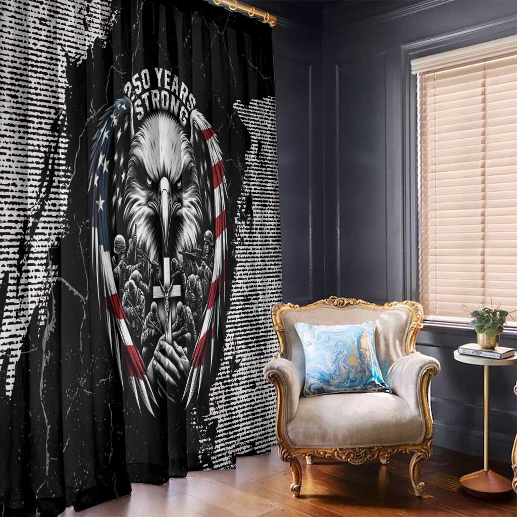 USA 250 Years Strong Window Curtain 4th Of July 2026 Semiquincentennial - Wonder Print Shop