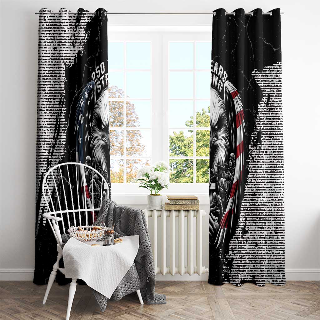 USA 250 Years Strong Window Curtain 4th Of July 2026 Semiquincentennial - Wonder Print Shop