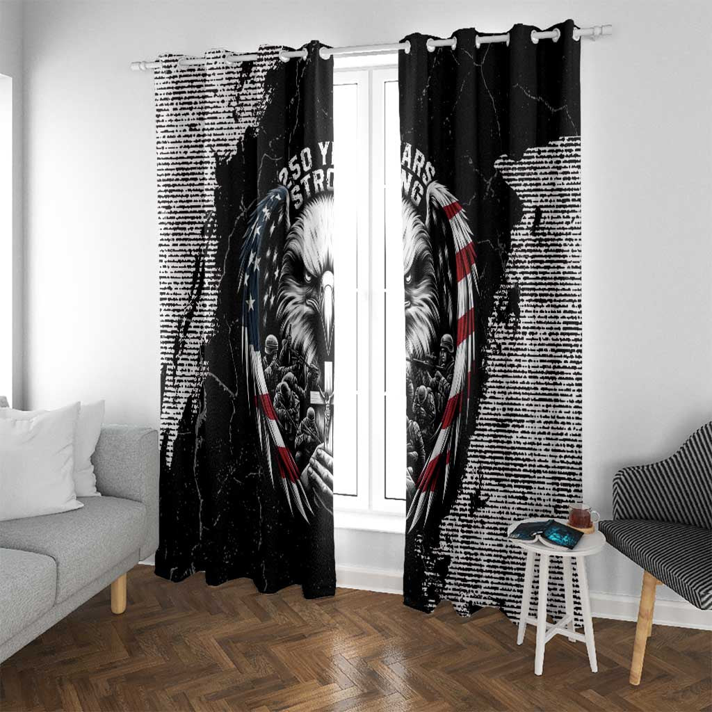 USA 250 Years Strong Window Curtain 4th Of July 2026 Semiquincentennial - Wonder Print Shop