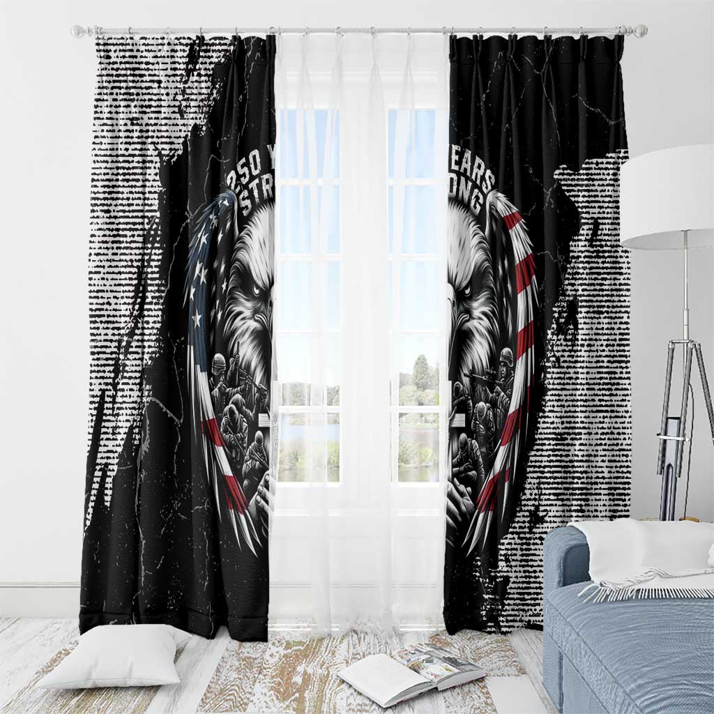 USA 250 Years Strong Window Curtain 4th Of July 2026 Semiquincentennial - Wonder Print Shop