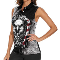 Personalized USA 250 Years Strong Women Sleeveless Polo Shirt 4th Of July 2026 Semiquincentennial - Wonder Print Shop