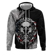 Personalized USA 250 Years Strong Zip Hoodie 4th Of July 2026 Semiquincentennial - Wonder Print Shop