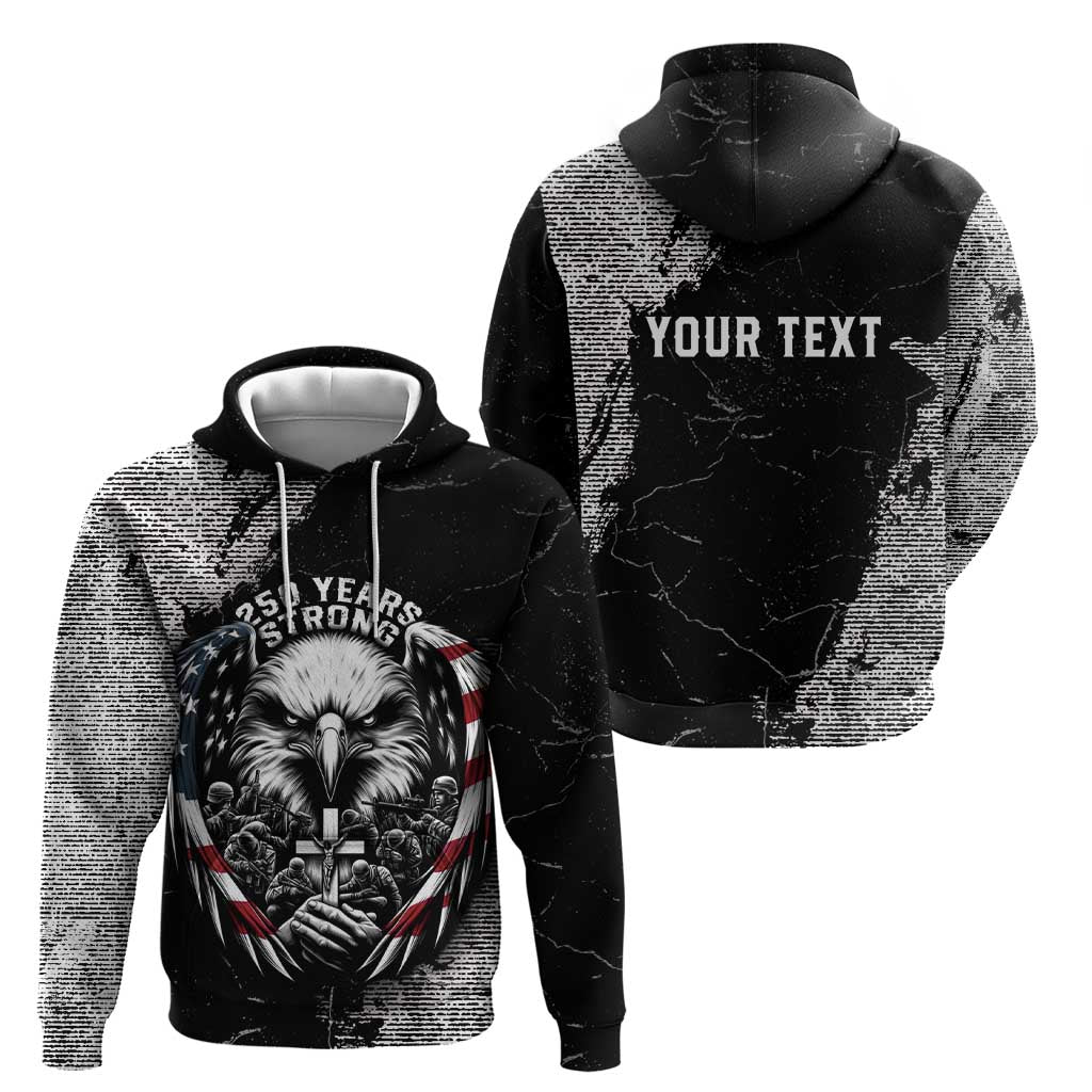 Personalized USA 250 Years Strong Zip Hoodie 4th Of July 2026 Semiquincentennial - Wonder Print Shop