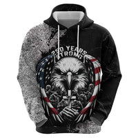 Personalized USA 250 Years Strong Zip Hoodie 4th Of July 2026 Semiquincentennial - Wonder Print Shop