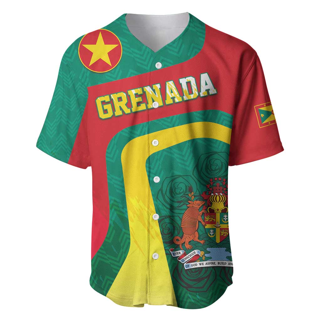 Personalised Grenada Baseball Jersey Coat Of Arms Unique Style