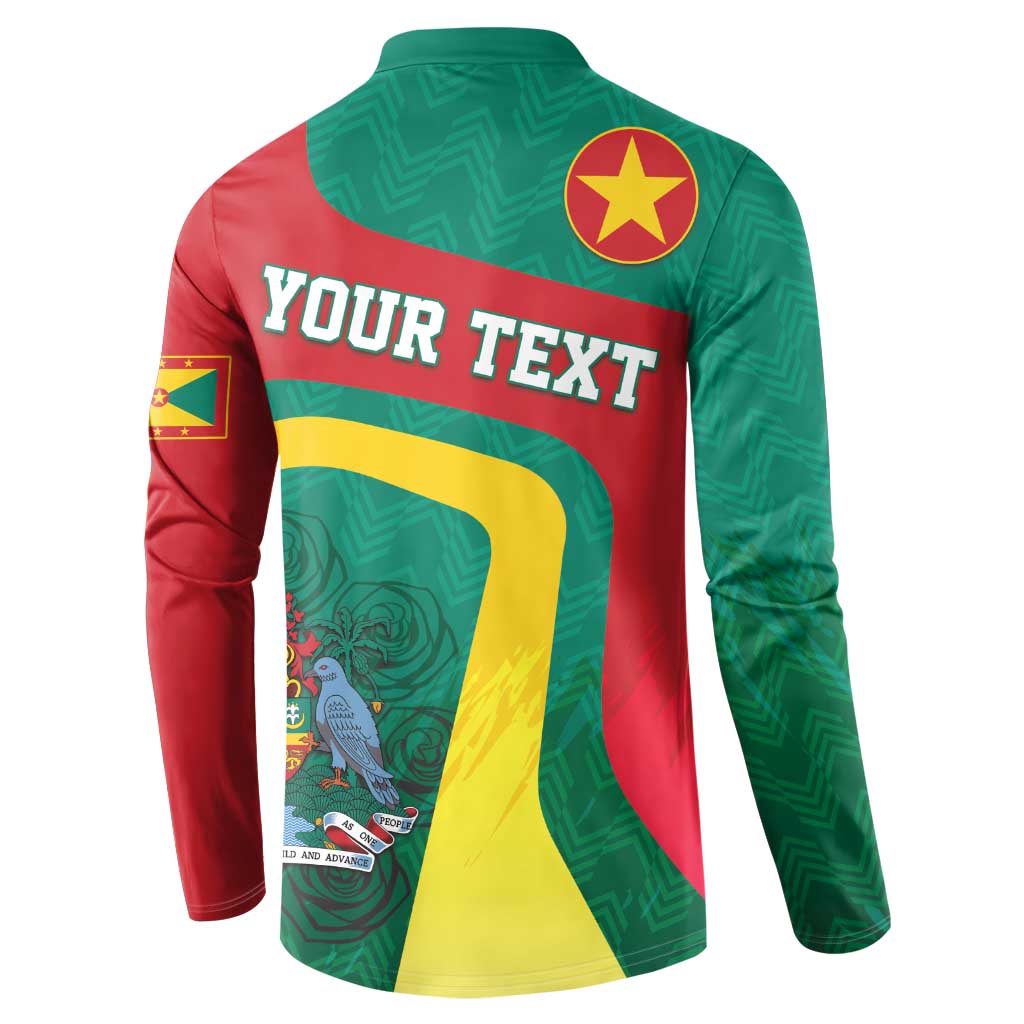 Personalised Grenada Button Sweatshirt Coat Of Arms Unique Style