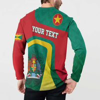 Personalised Grenada Button Sweatshirt Coat Of Arms Unique Style