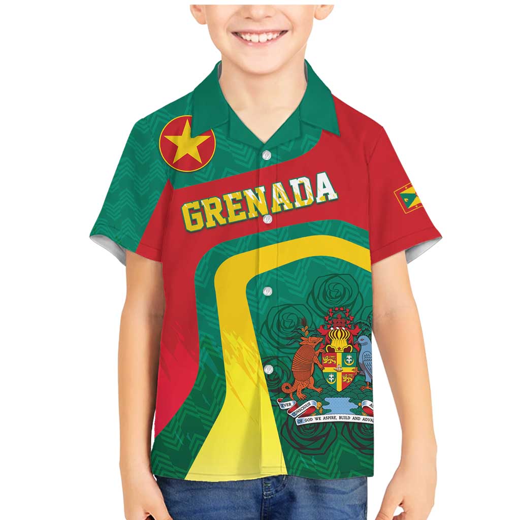 Personalised Grenada Family Matching Mermaid Dress and Hawaiian Shirt Coat Of Arms Unique Style