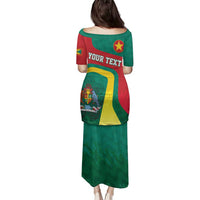 Personalised Grenada Family Matching Puletasi and Hawaiian Shirt Coat Of Arms Unique Style