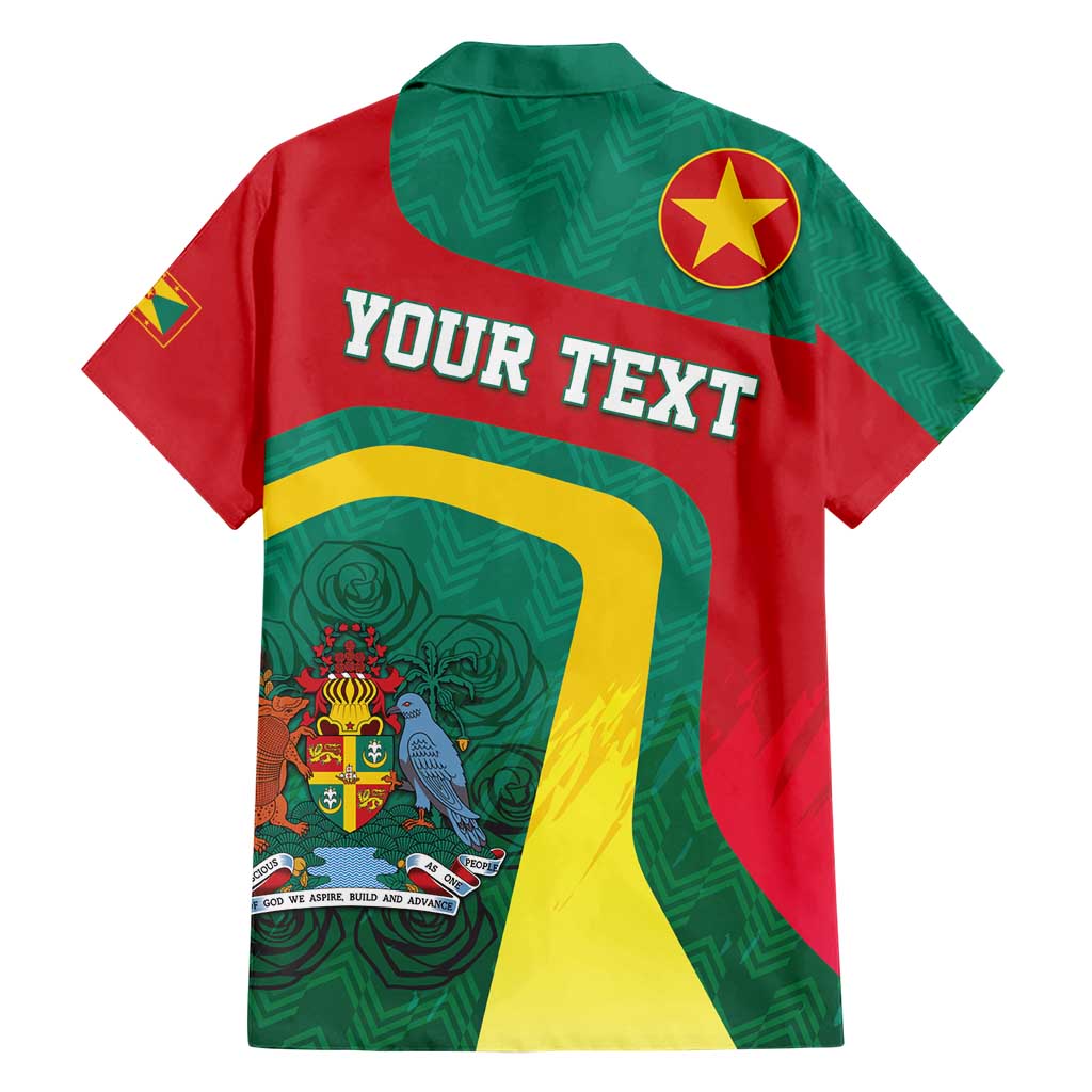Personalised Grenada Family Matching Short Sleeve Bodycon Dress and Hawaiian Shirt Coat Of Arms Unique Style