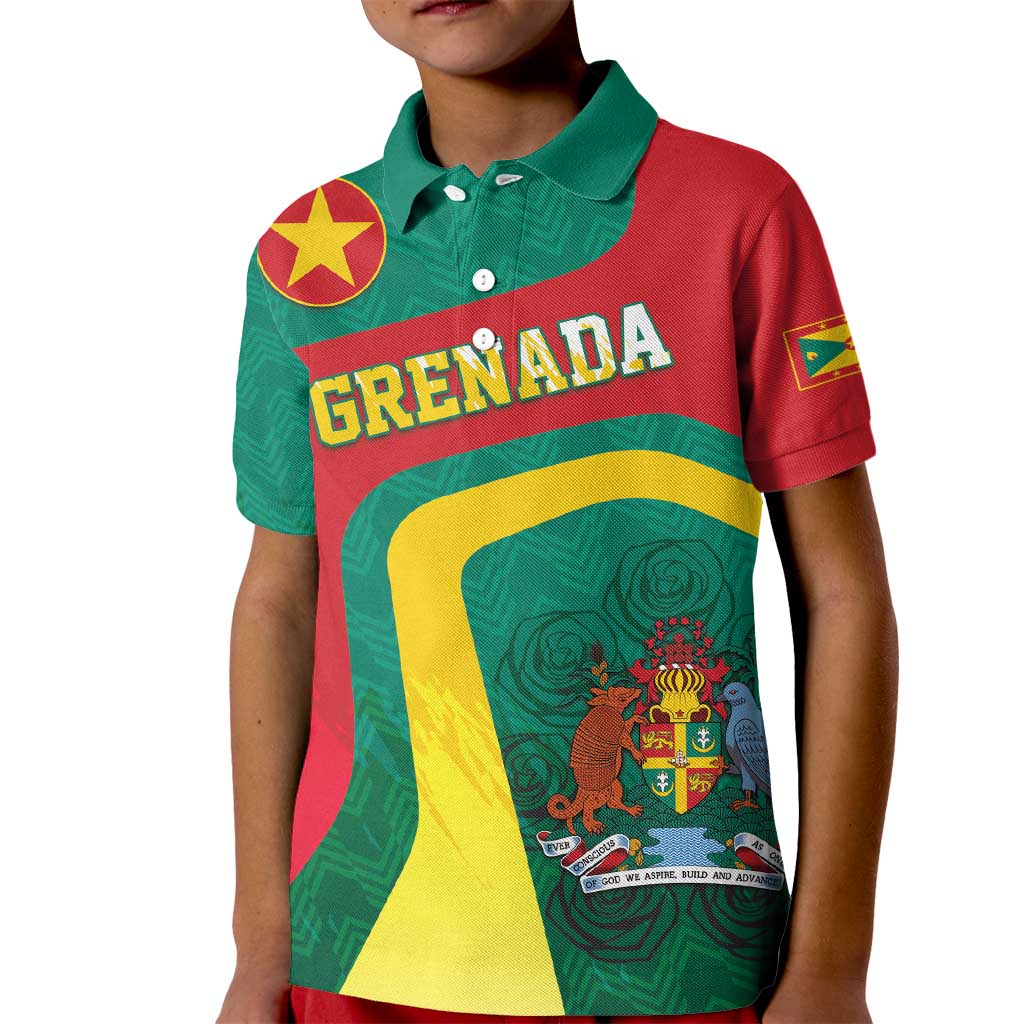 Personalised Grenada Kid Polo Shirt Coat Of Arms Unique Style