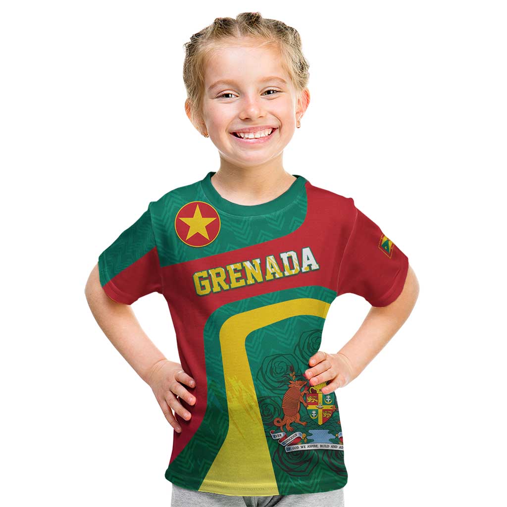 Personalised Grenada Kid T Shirt Coat Of Arms Unique Style