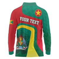 Personalised Grenada Long Sleeve Polo Shirt Coat Of Arms Unique Style