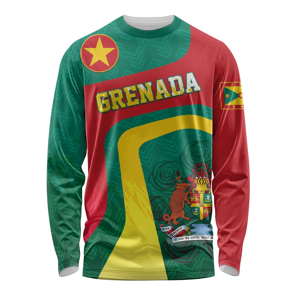 Personalised Grenada Long Sleeve Shirt Coat Of Arms Unique Style