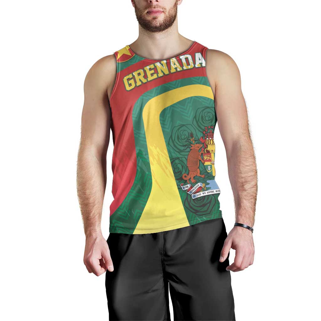 Personalised Grenada Men Tank Top Coat Of Arms Unique Style