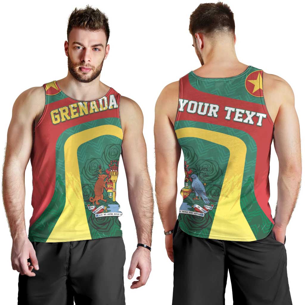 Personalised Grenada Men Tank Top Coat Of Arms Unique Style