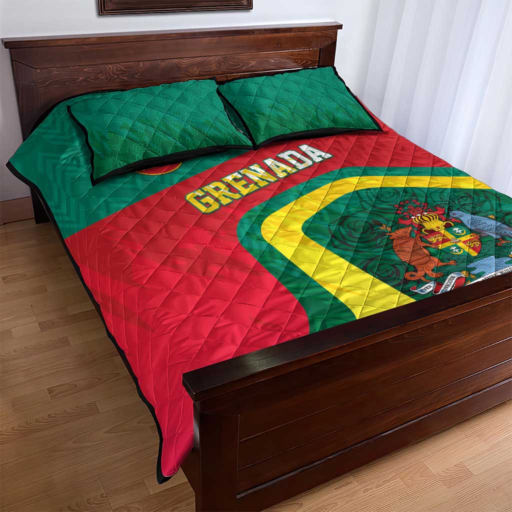 Grenada Quilt Bed Set Coat Of Arms Unique Style