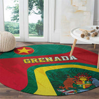Grenada Round Carpet Coat Of Arms Unique Style