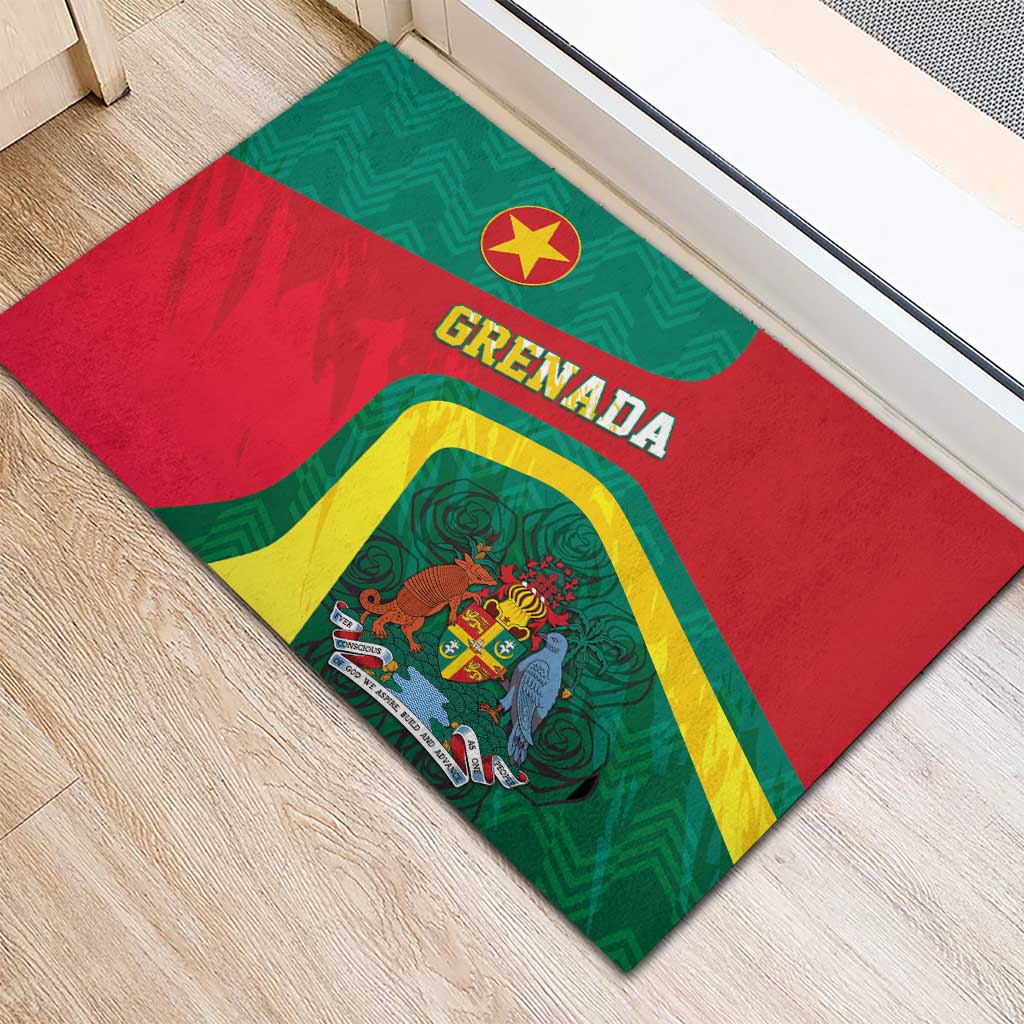 Grenada Rubber Doormat Coat Of Arms Unique Style