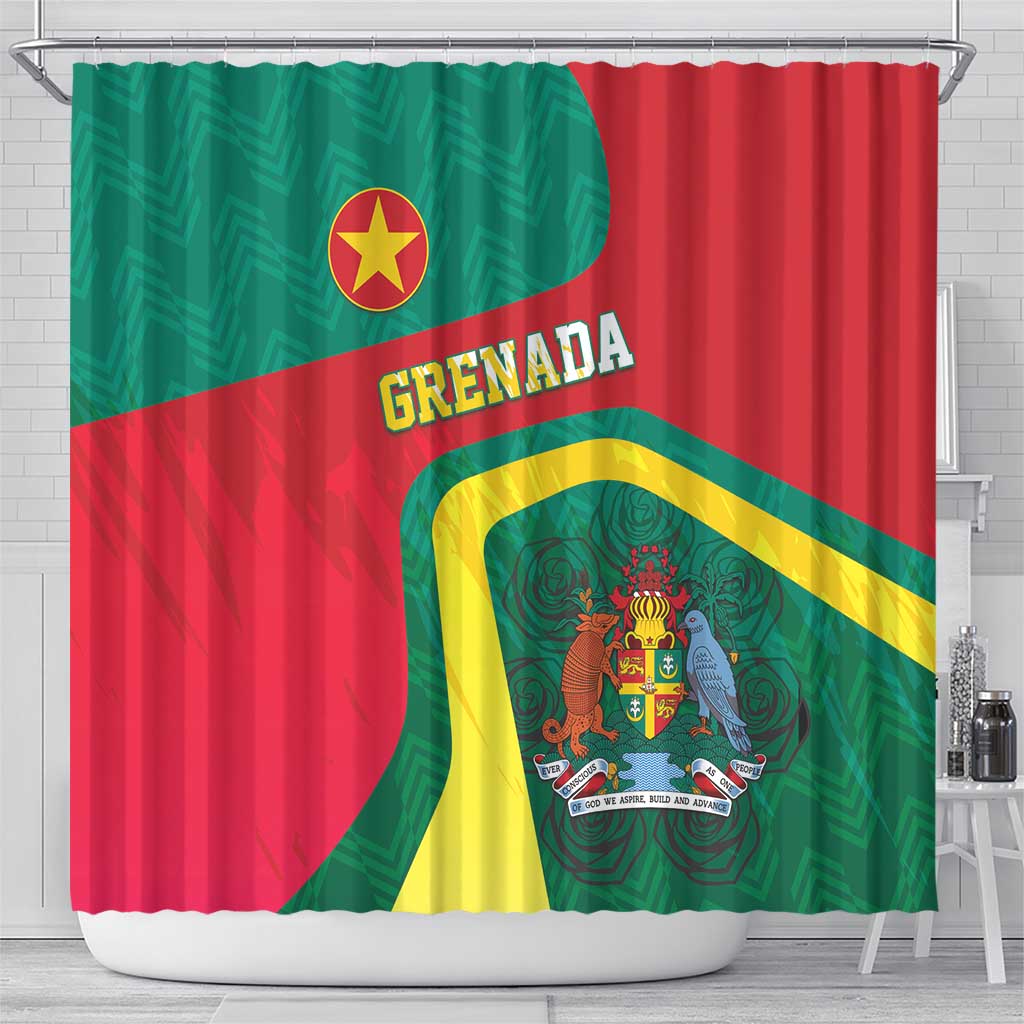 Grenada Shower Curtain Coat Of Arms Unique Style