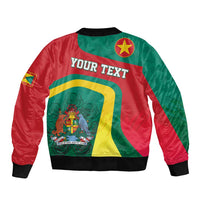 Personalised Grenada Sleeve Zip Bomber Jacket Coat Of Arms Unique Style