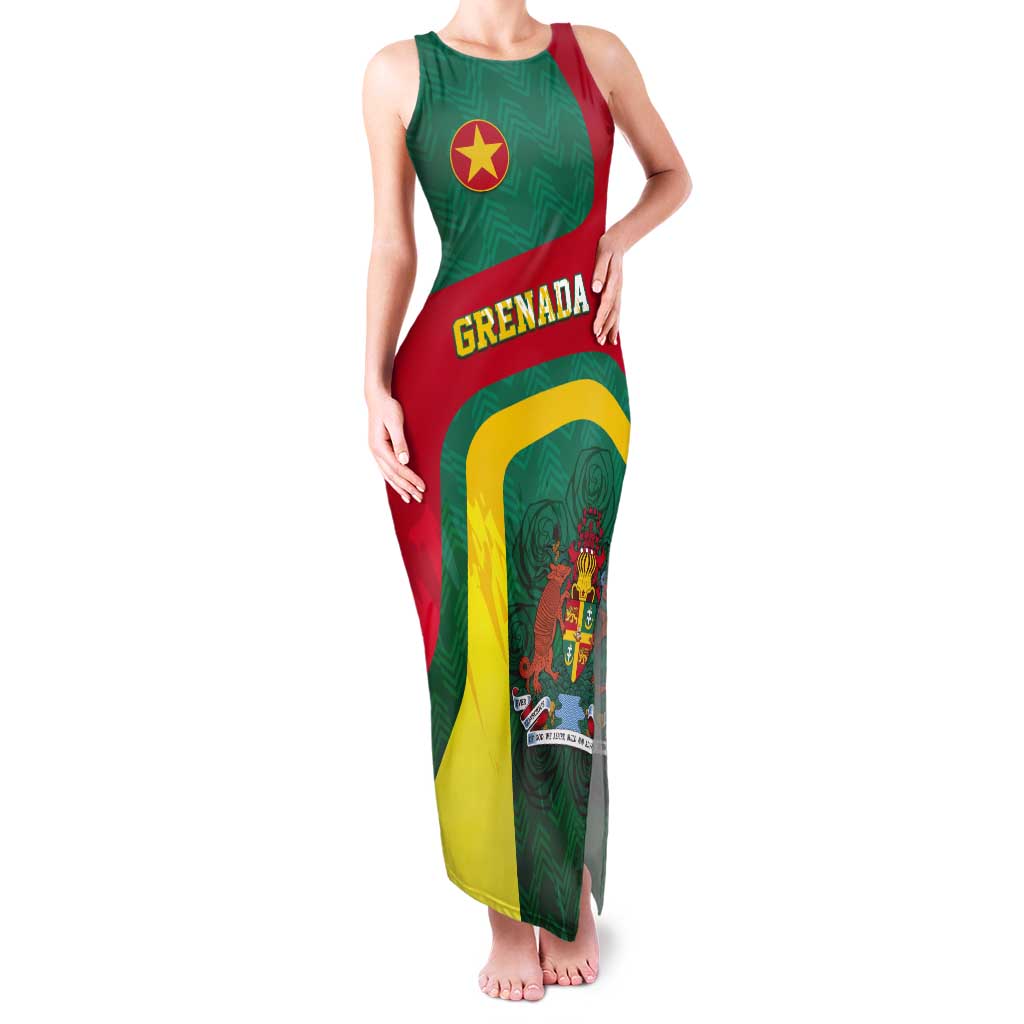 Personalised Grenada Tank Maxi Dress Coat Of Arms Unique Style