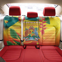 Grenada Back Car Seat Cover Gwenad Flag With Heliconia Lobster Claws