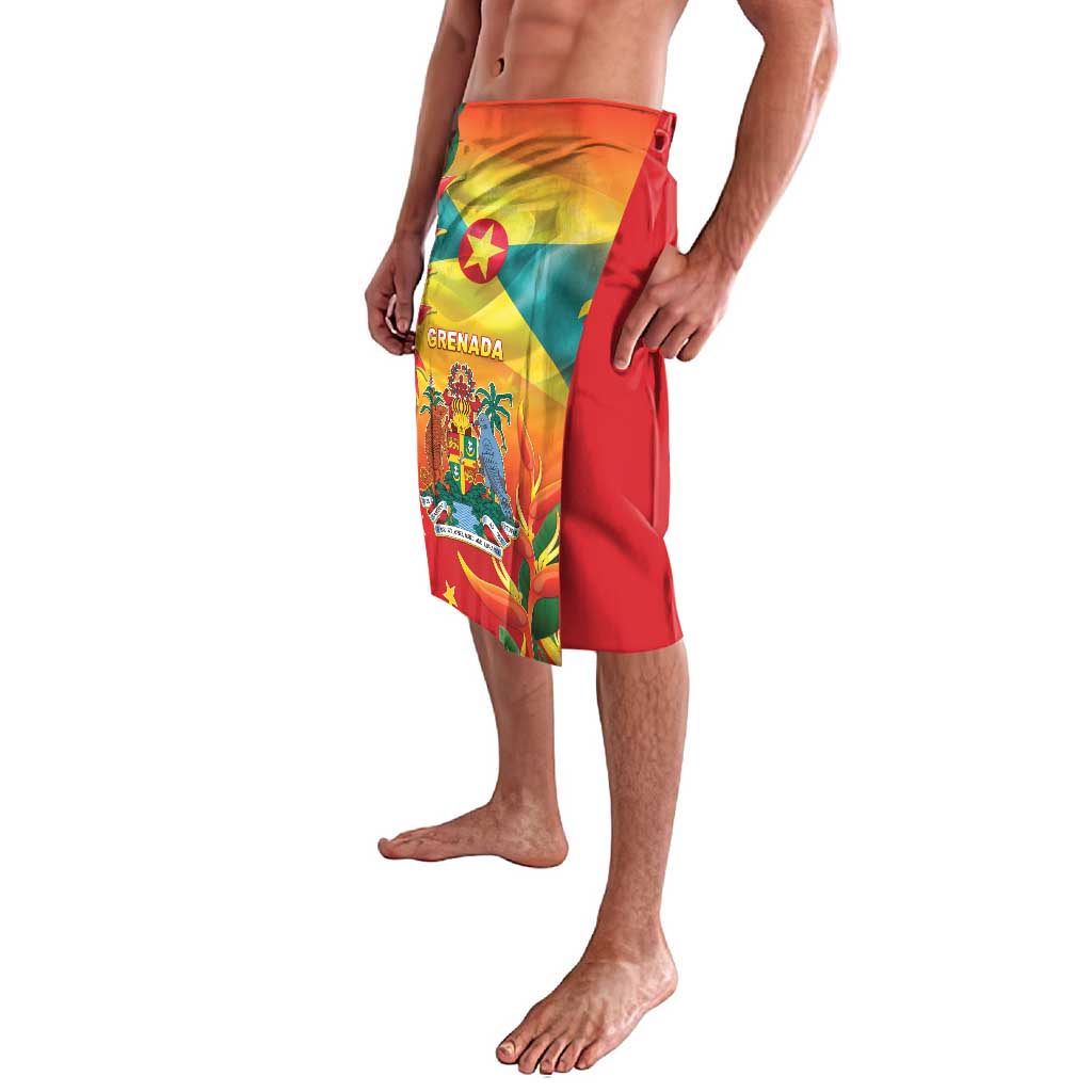 Grenada Lavalava Gwenad Flag With Heliconia Lobster Claws