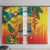 Grenada Window Curtain Gwenad Flag With Heliconia Lobster Claws