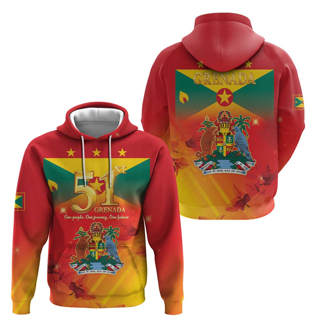 Happy 51st Independence Day Grenada Hoodie One People One Journey One Future
