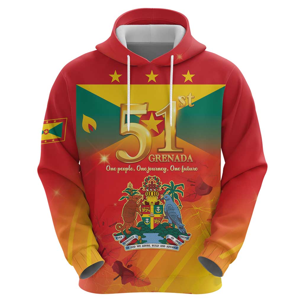 Happy 51st Independence Day Grenada Hoodie One People One Journey One Future