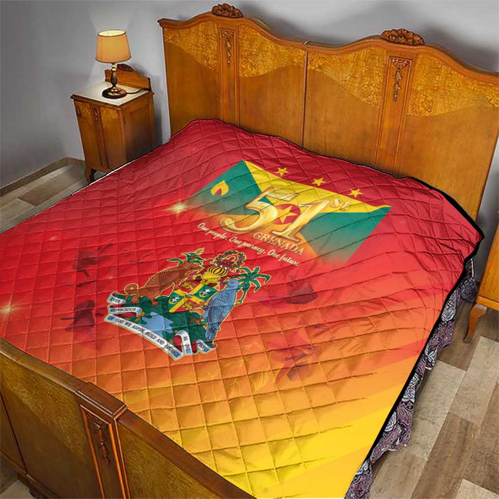 Happy 51st Independence Day Grenada Quilt One People One Journey One Future