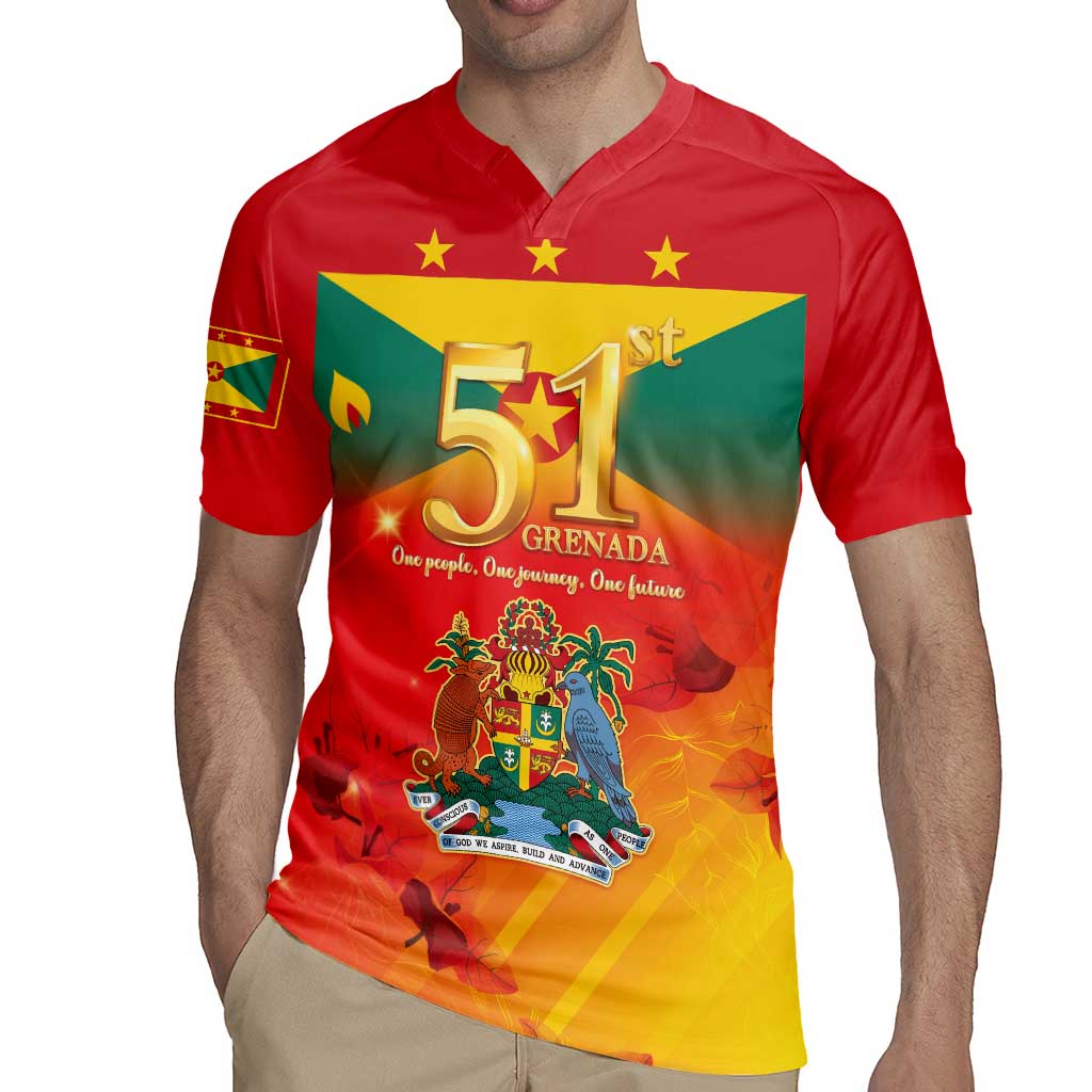 Happy 51st Independence Day Grenada Rugby Jersey One People One Journey One Future