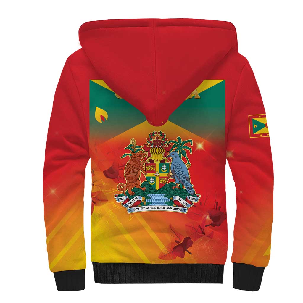 Happy 51st Independence Day Grenada Sherpa Hoodie One People One Journey One Future
