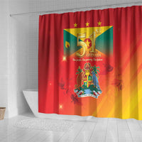 Happy 51st Independence Day Grenada Shower Curtain One People One Journey One Future