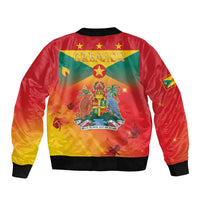 Happy 51st Independence Day Grenada Sleeve Zip Bomber Jacket One People One Journey One Future