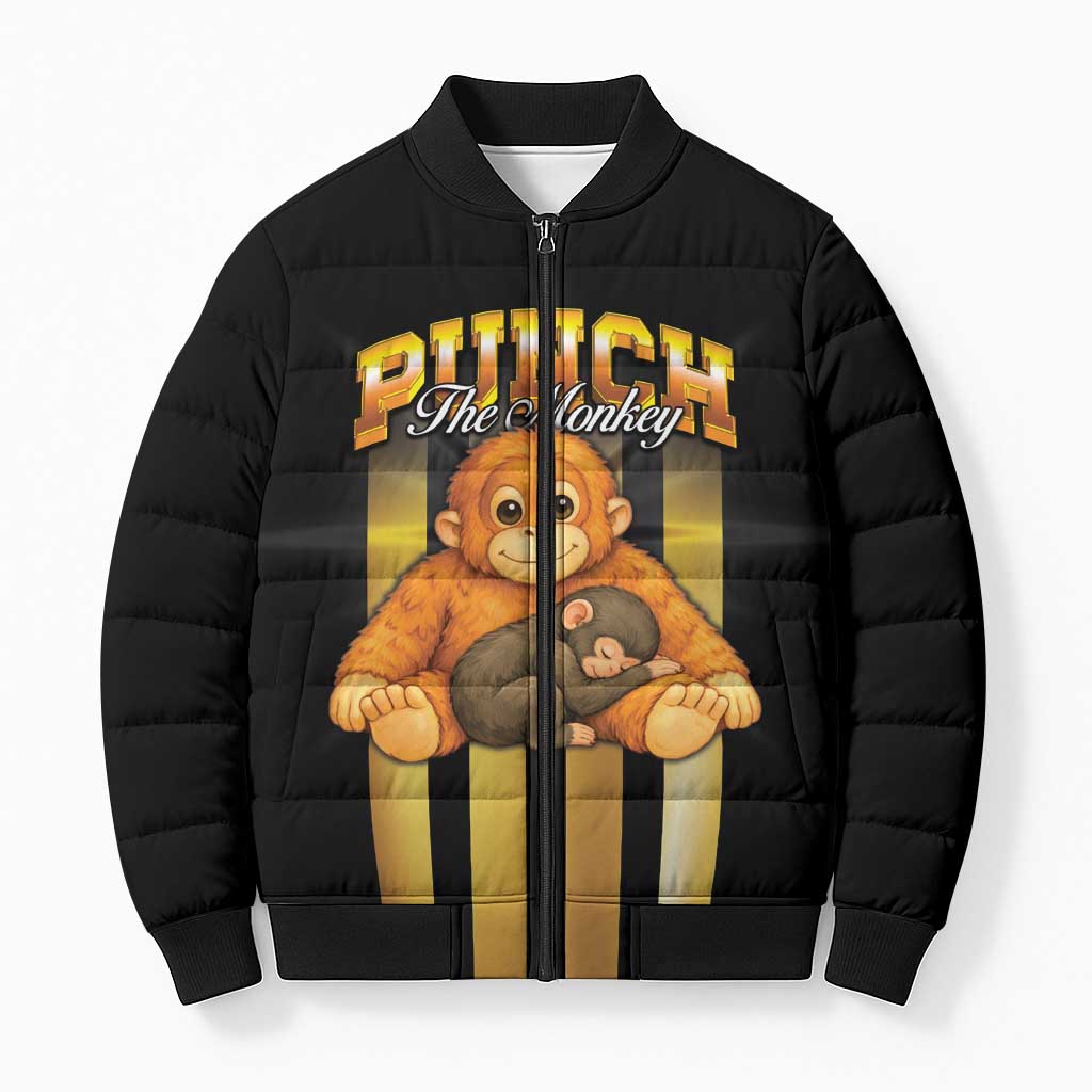 Punch The Monkey Bomber Puffer Jacket Team Punch Monkey