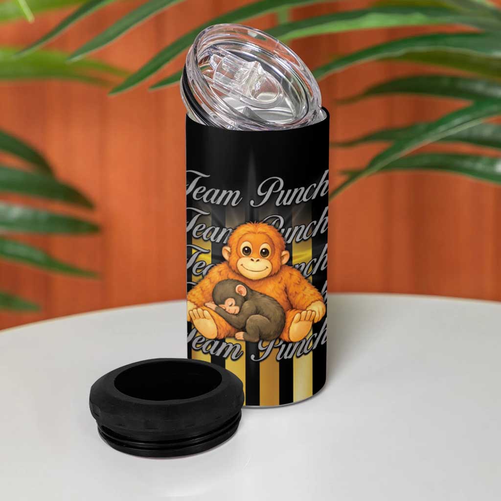 Punch The Monkey 4 in 1 Can Cooler Tumbler Team Punch Monkey