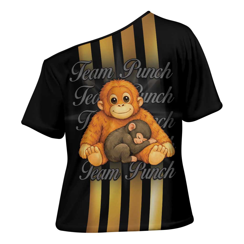 Punch The Monkey Cross Shoulder Shirt Team Punch Monkey
