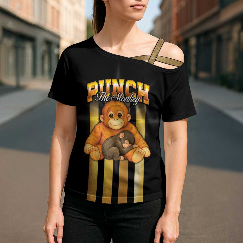 Punch The Monkey Cross Shoulder Shirt Team Punch Monkey